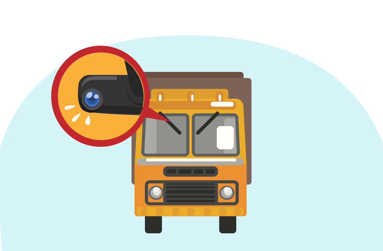 AI dashcam for trucks improving fleet safety, driver monitoring, and accident prevention in logistics operations.