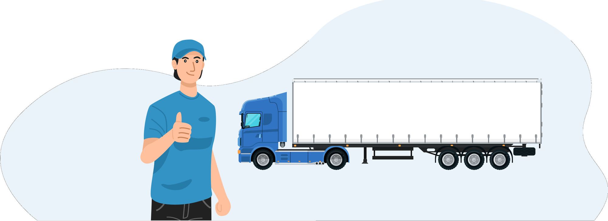 Professional fleet driver with commercial truck representing improved job satisfaction through driver safety training.