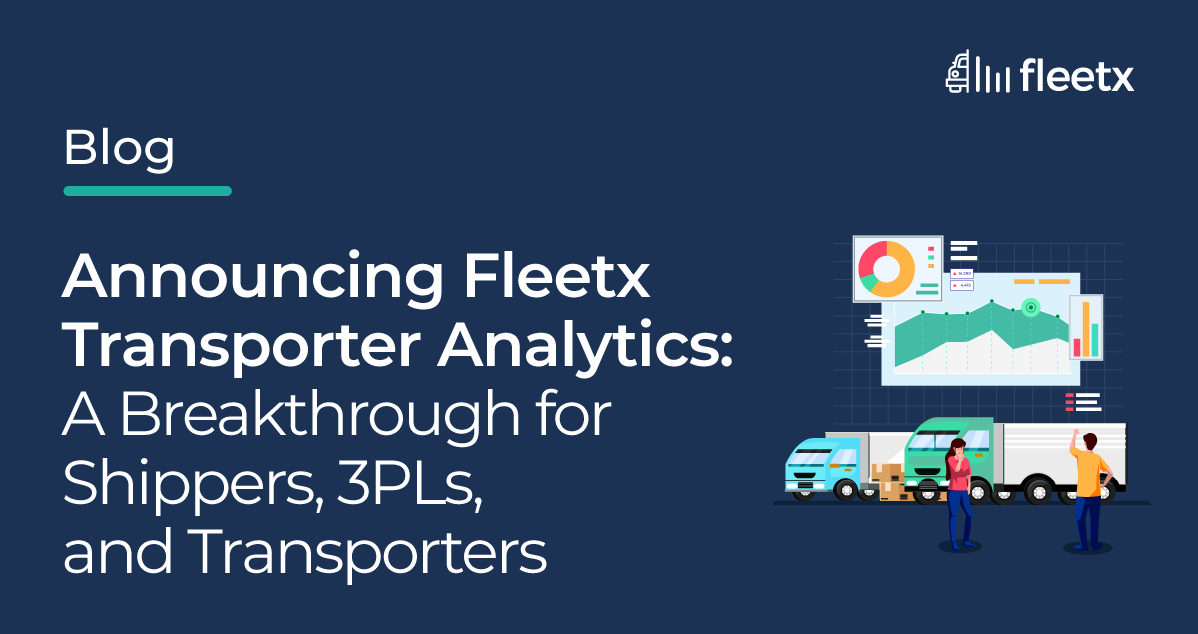 Fleetx Transporter Analytics dashboard for shippers, 3PLs, and transporters with fleet performance insights.