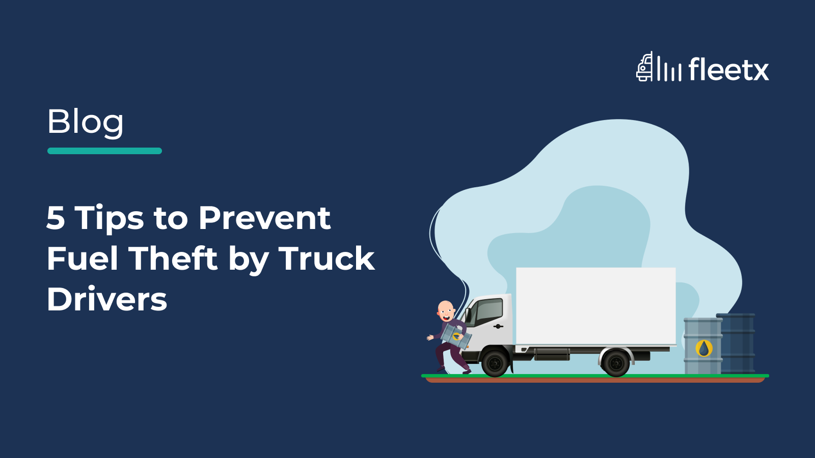 Fleet manager reviewing AI fuel monitoring dashboard detecting fuel theft alert on a commercial truck in India