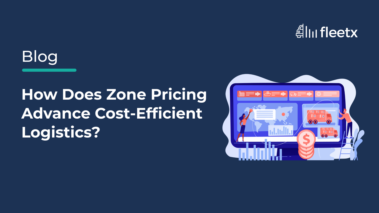 Illustration of zone pricing dashboard with delivery analytics and cost optimization for efficient logistics operations.